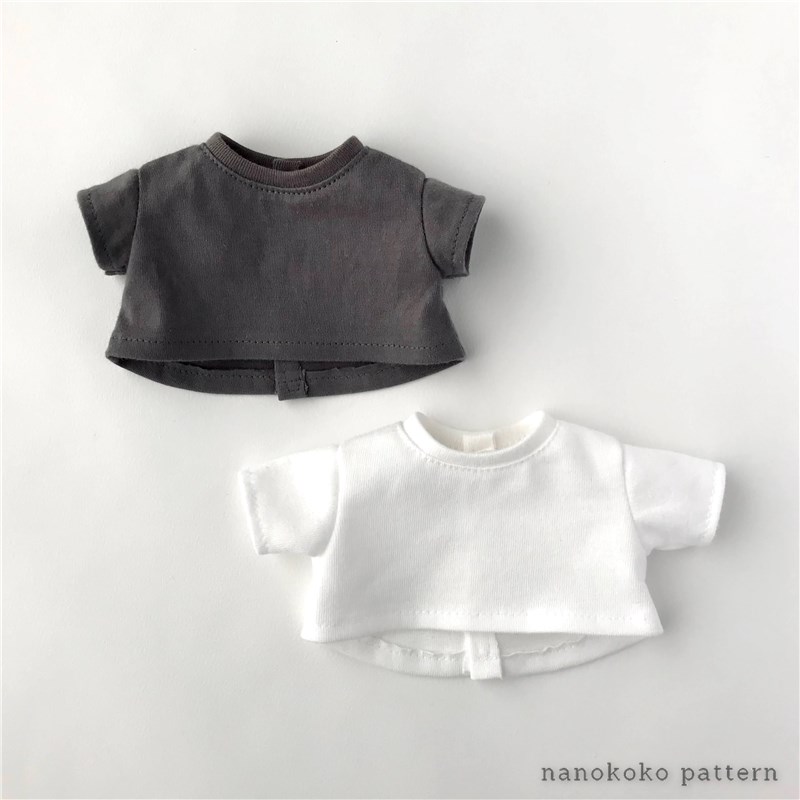 25cmお世話人形サイズのドール服 ゆるtシャツ の型紙と作り方 Nanokoko Pattern