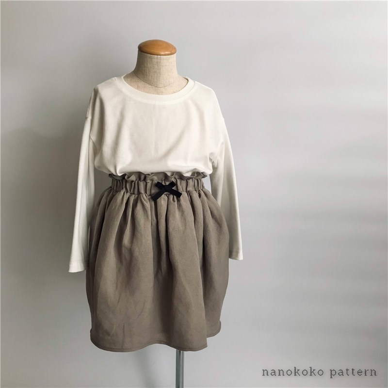 子供服 コクーンスカート の型紙販売 Nanokoko Pattern