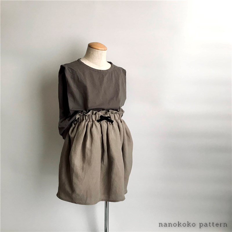 子供服 コクーンスカート の型紙販売 Nanokoko Pattern