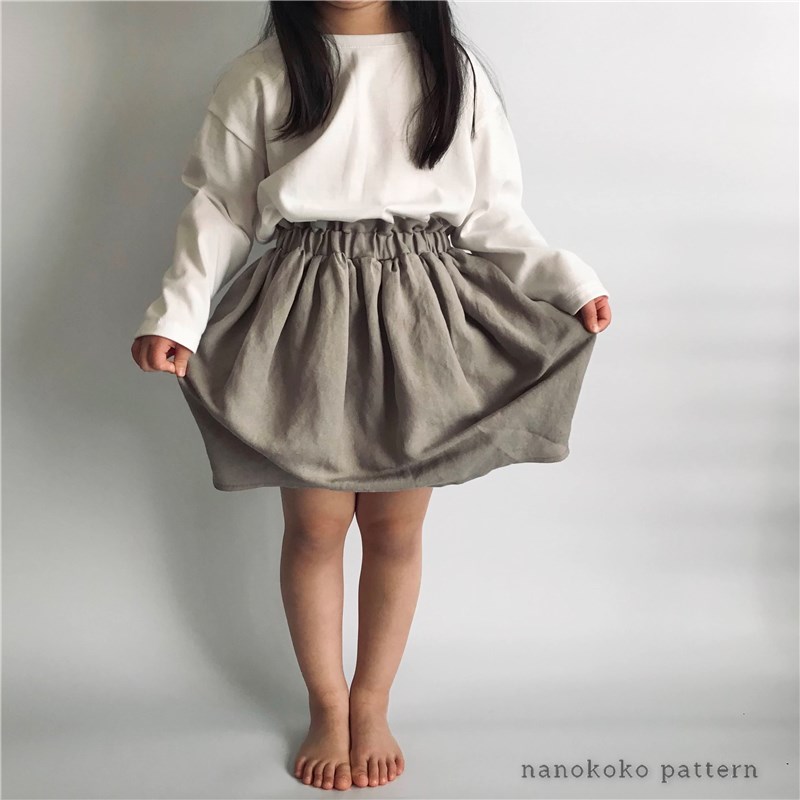 子供服 コクーンスカート の型紙販売 Nanokoko Pattern