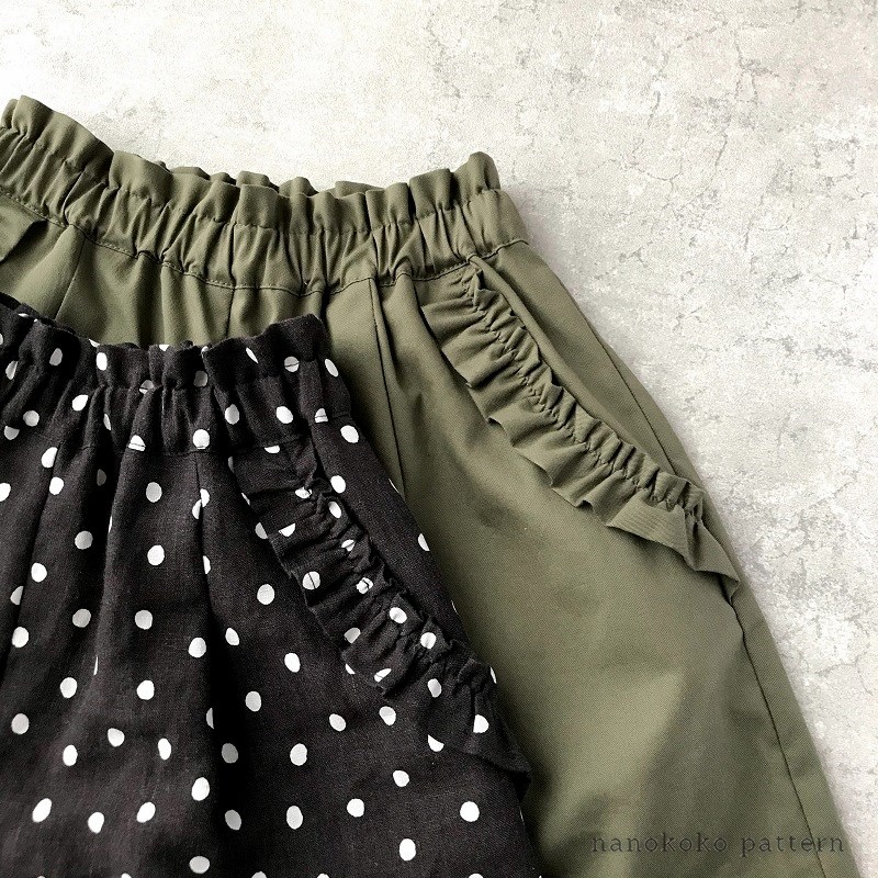 子供服【フリルポケットショートパンツ】の型紙販売 | nanokoko pattern