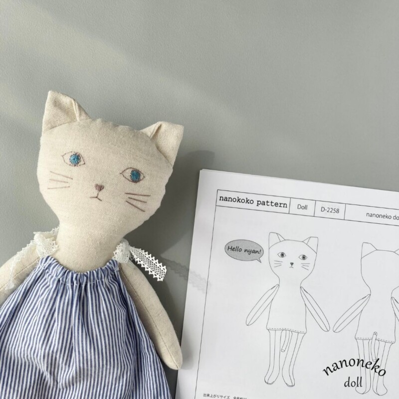 着せ替え猫人形 nanoneko doll 型紙と作り方