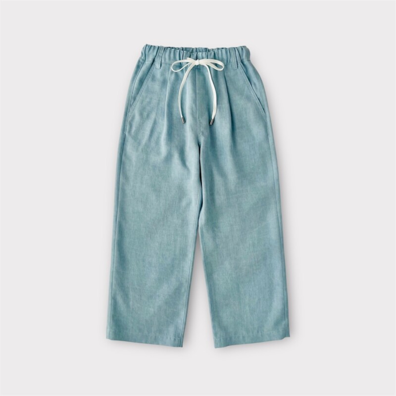 リラックスデニムロングパンツ　キッズパターン　子供服型紙