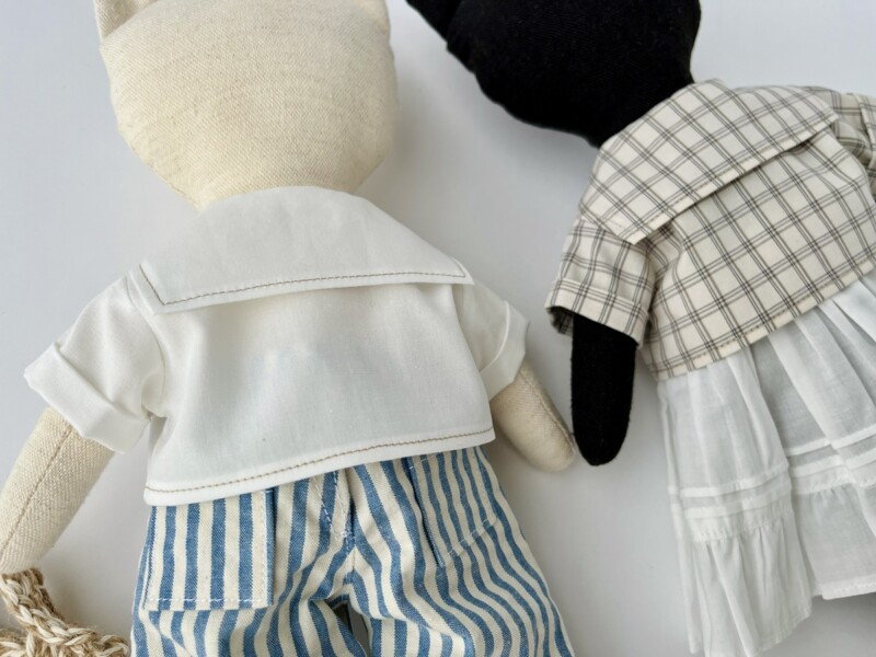セーラーカラーシャツの型紙と作り方～26cmドール服