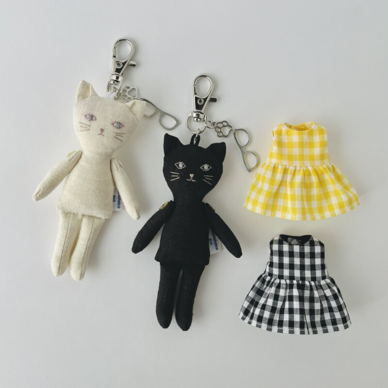 ミニnanoneko着せ替えぬいぐるみチャームの型紙と作り方~11cmドール服