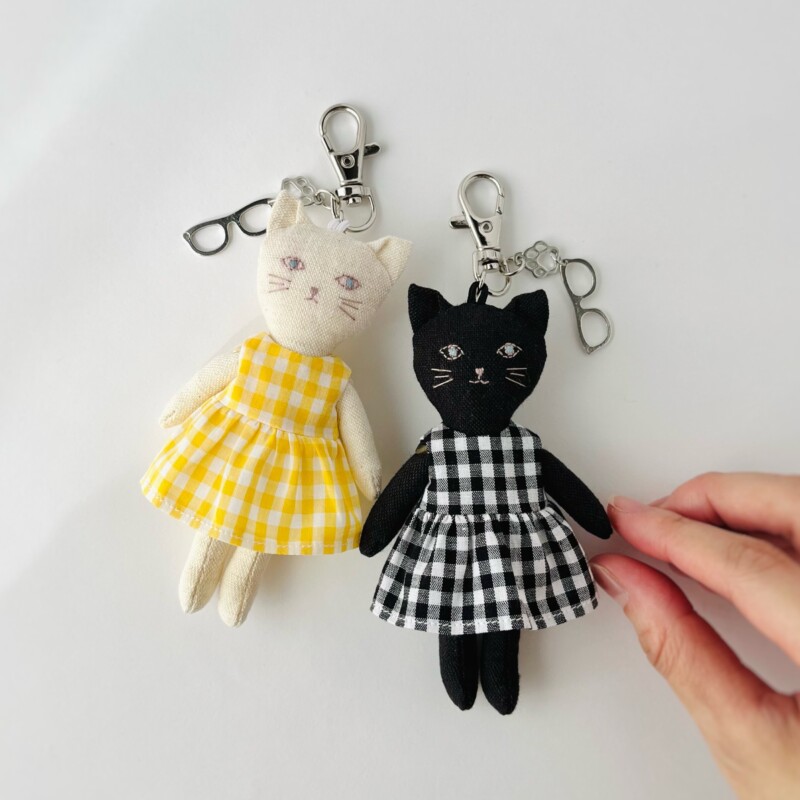ミニnanoneko着せ替えぬいぐるみチャームの型紙と作り方~11cmドール服